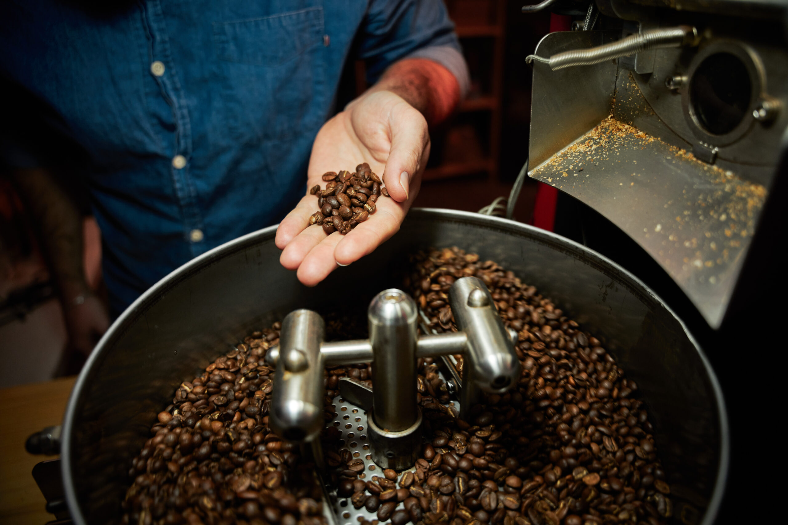 Roasting in progress