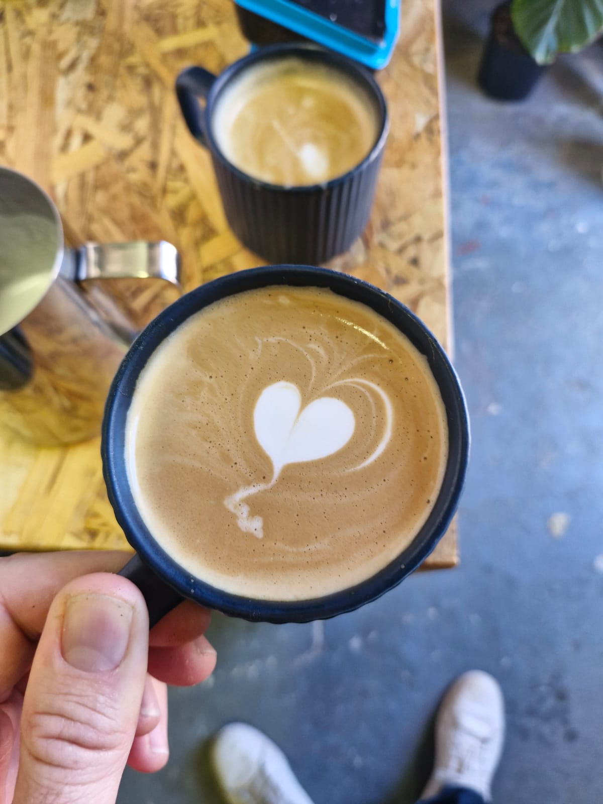 Flat white at the Blaauwberg hatch