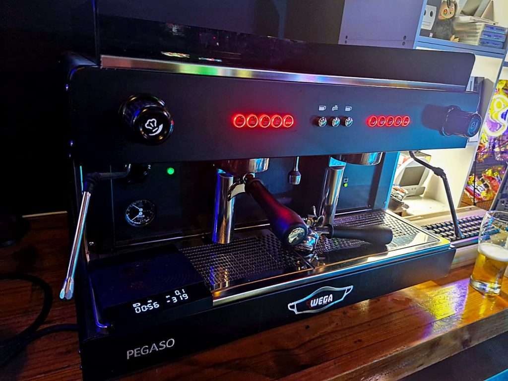 Second-hand Wega Pegaso two-group commercial espresso machine in black for sale in Cape Town, photo 4